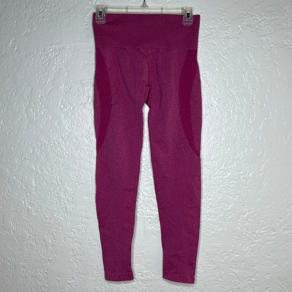 NVTGN Women's Maroon Pink Curve Seamless High Waisted Leggings Size Medium - Picture 2 of 7